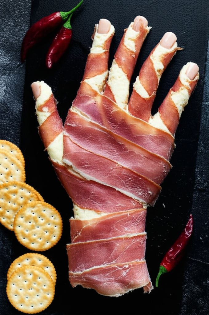 “Horrible Hand” Ham and Cheese Board