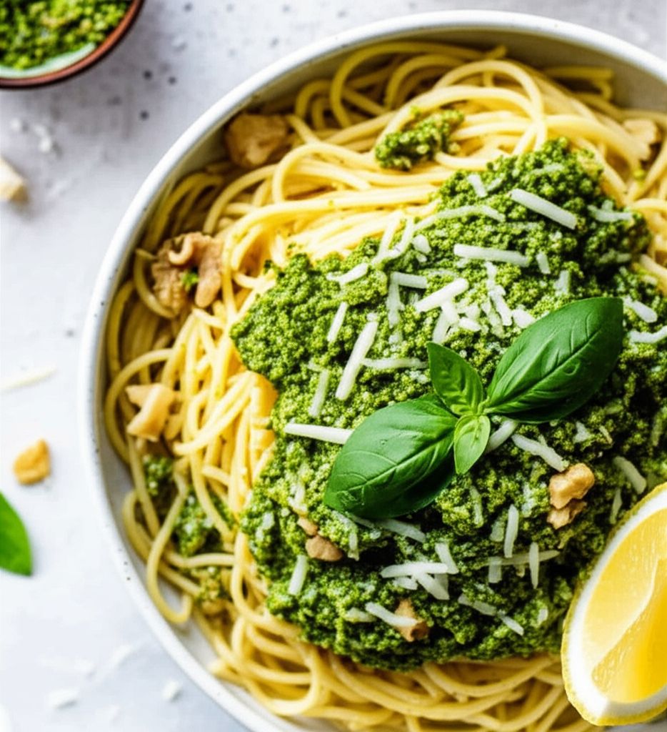 Light Lemon Pesto Pasta