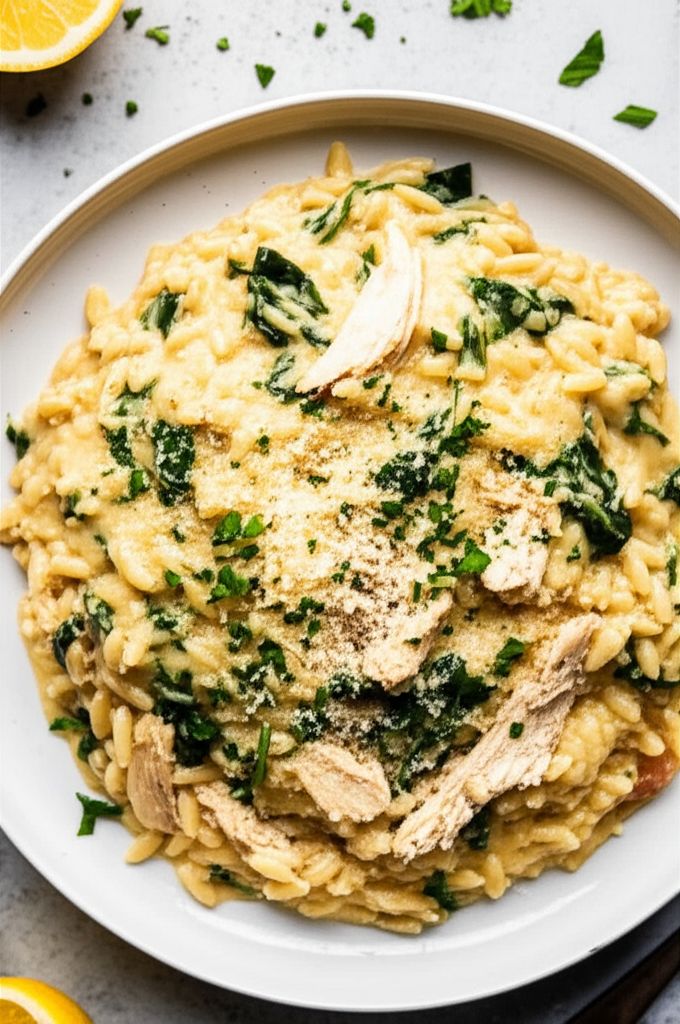 One Pot Lemon Chicken Orzo
