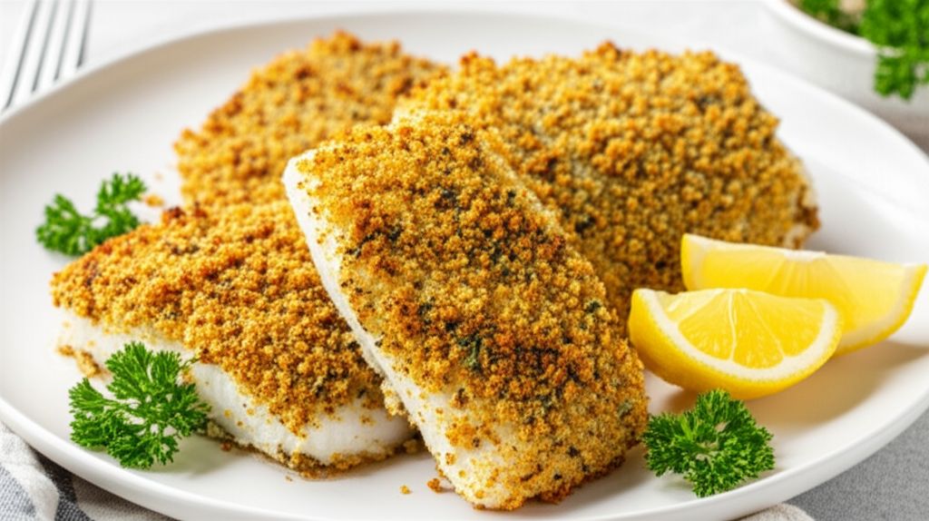 Oven-Baked Cod with Bread Crumbs