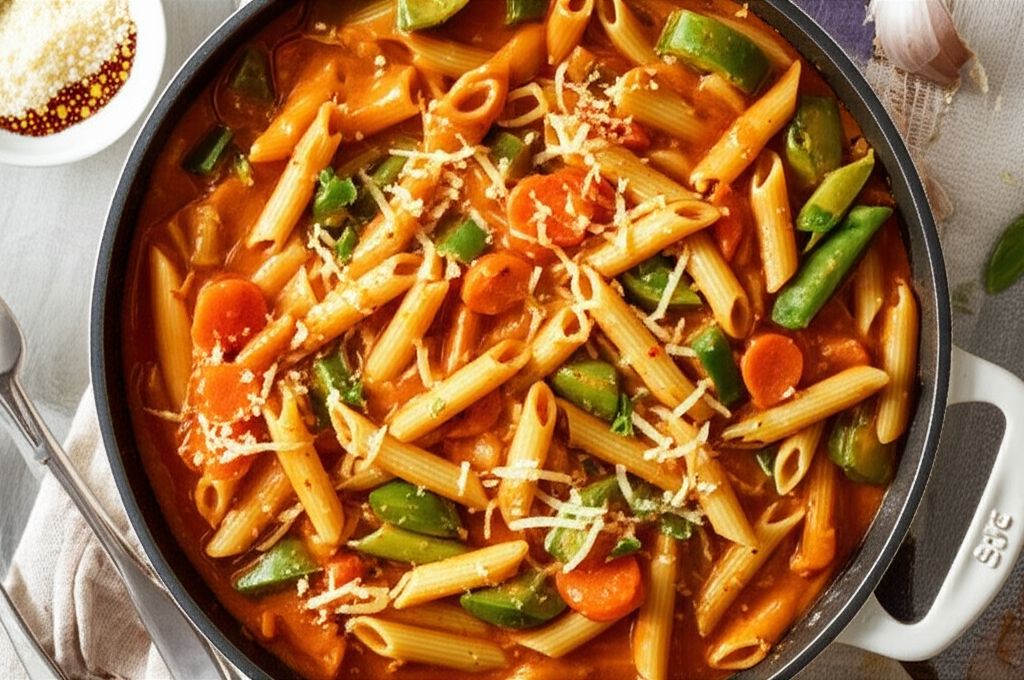 Pasta Primavera with Smoked Gouda