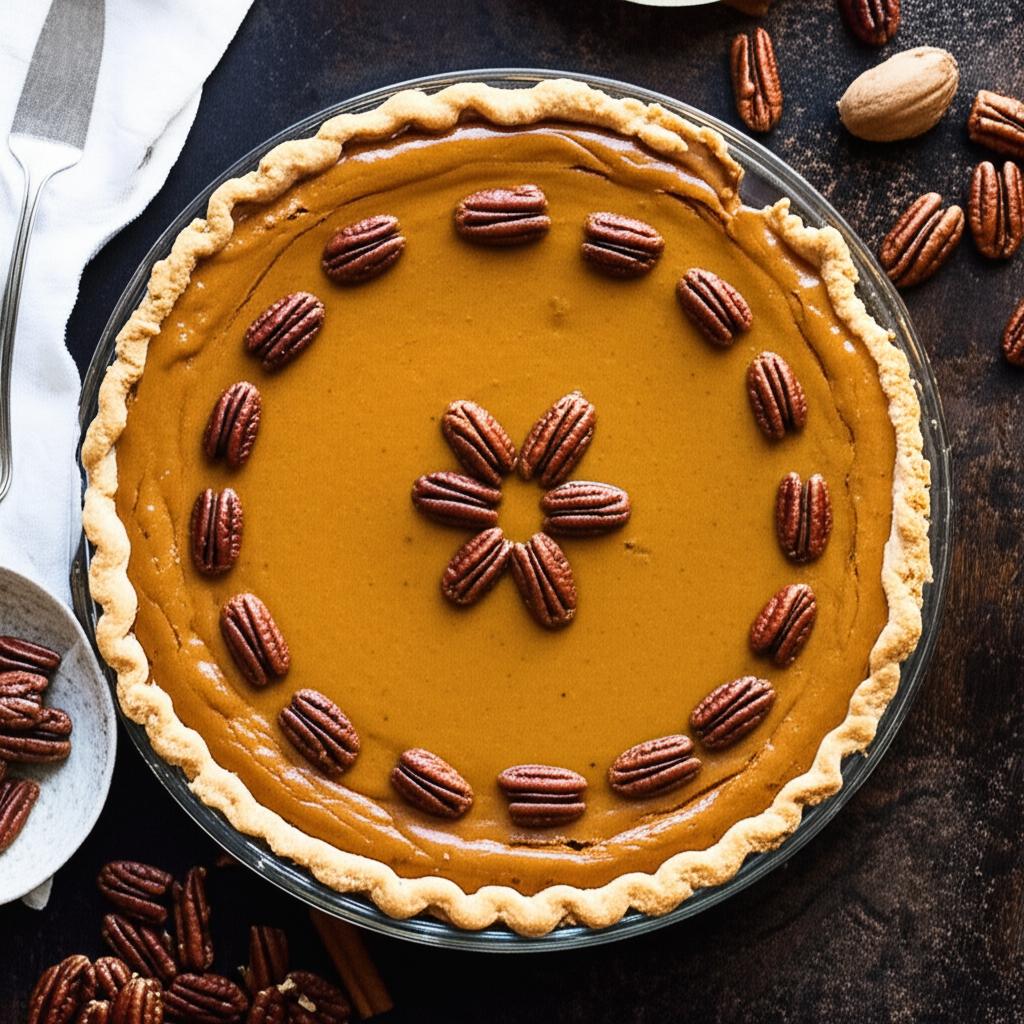 Pumpkin Tart with Pecan Crust