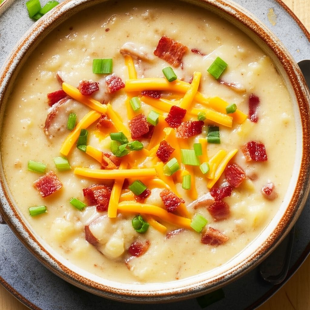 Slow Cooker, Easy Baked Potato Soup