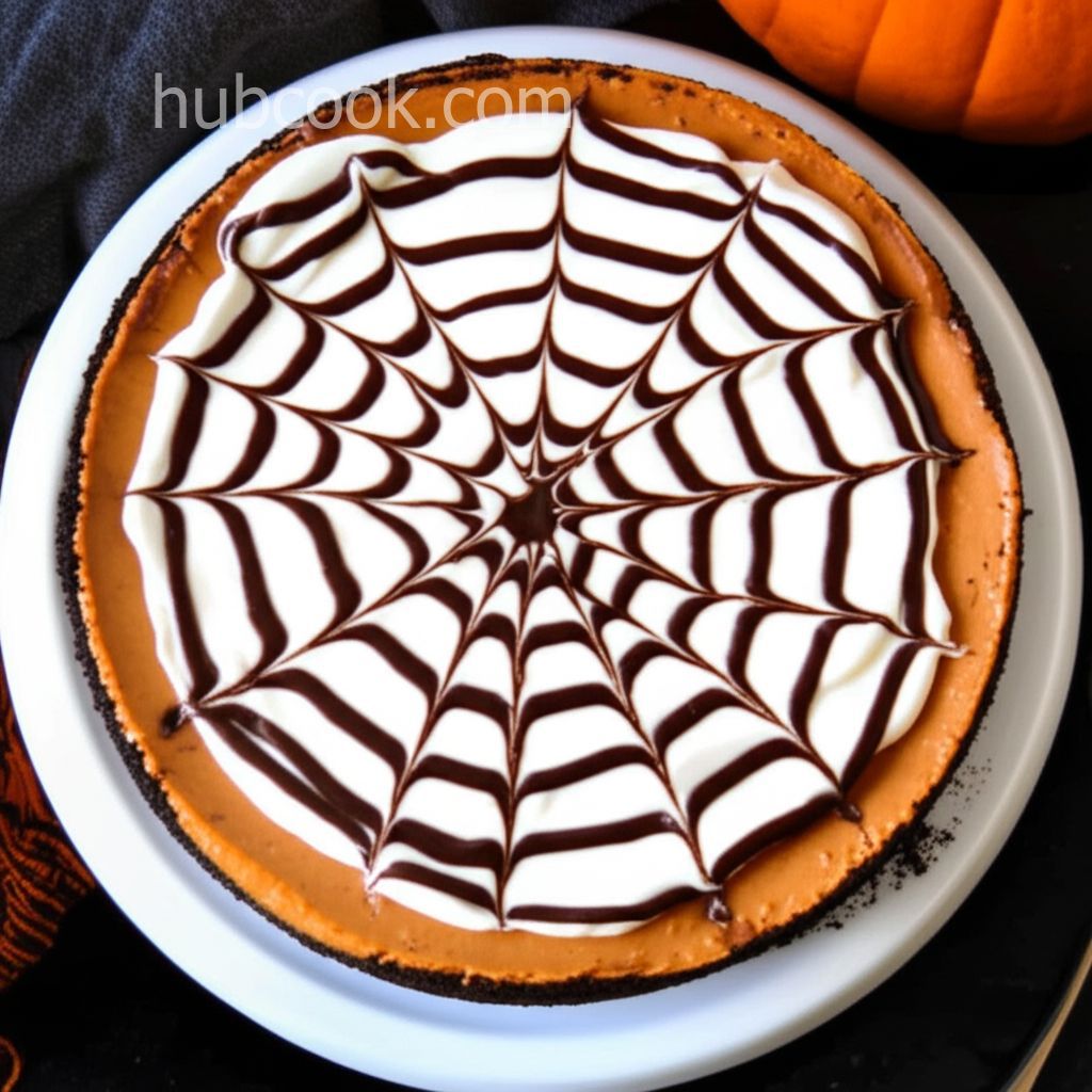Spiderweb Pumpkin Cheesecake