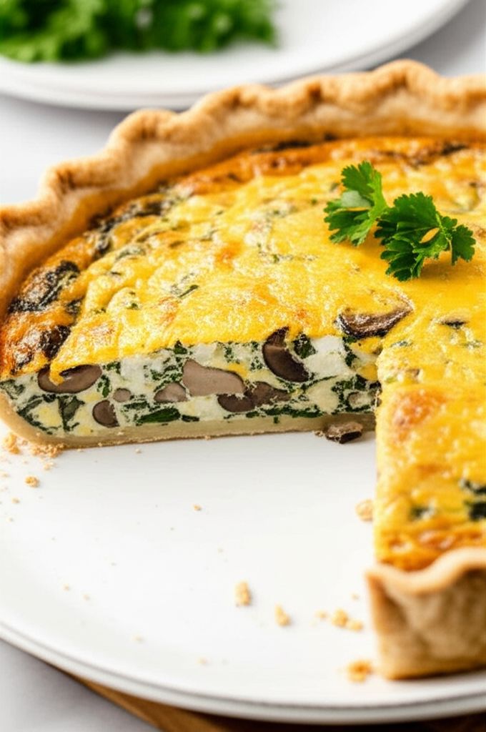 Spinach Mushroom Quiche