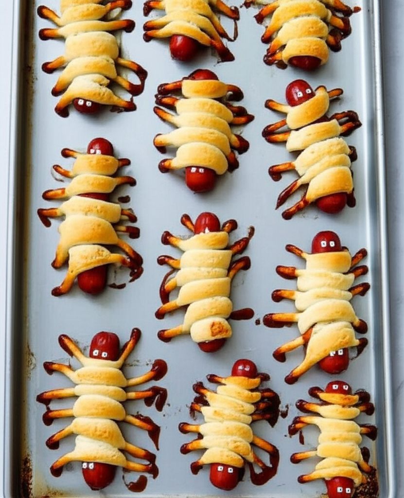 Spooky Spider Halloween Hot Dogs