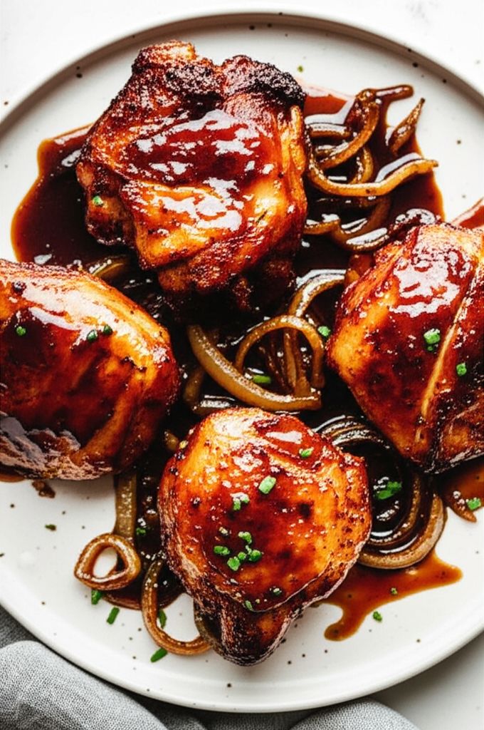 Sweet Hot Mustard Chicken Thighs