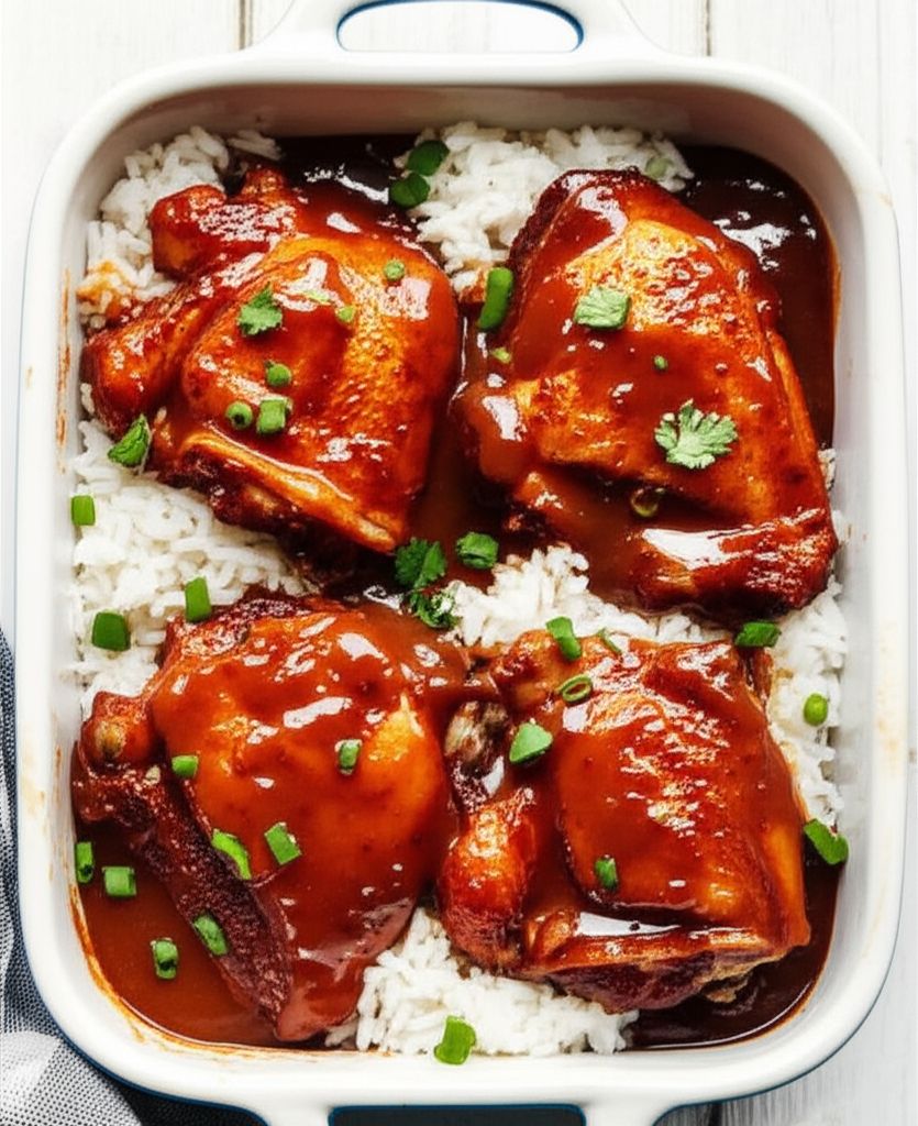 Yummy Baked Chicken Thighs in Tangy Sauce